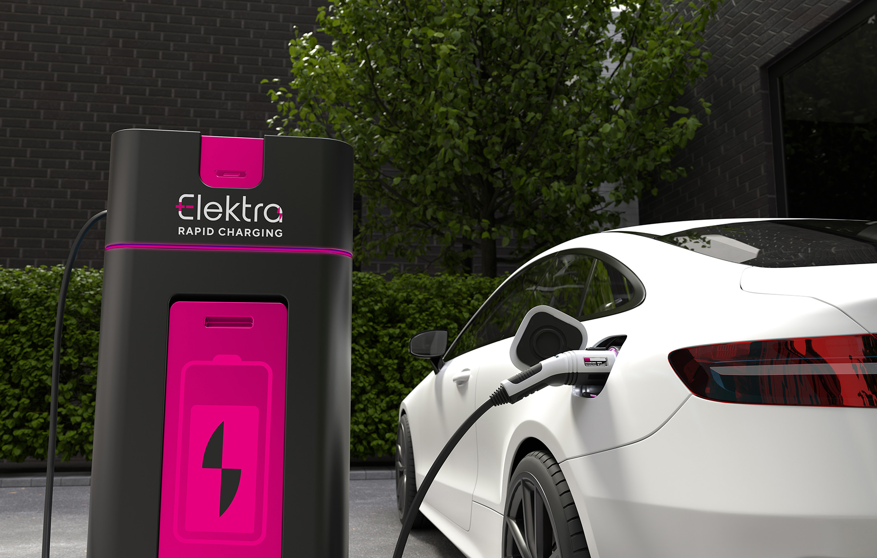 Elektra charging pump graphic design for EV Network