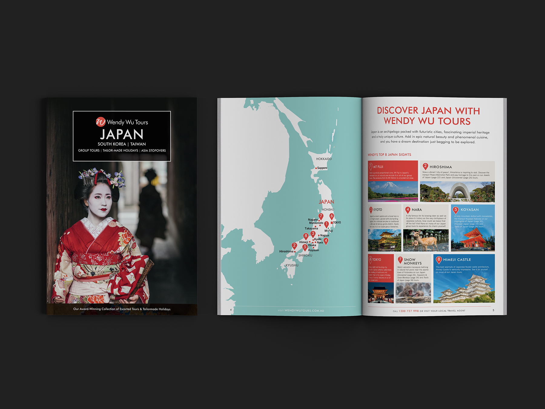 Wendy Wu Japan tour brochure design