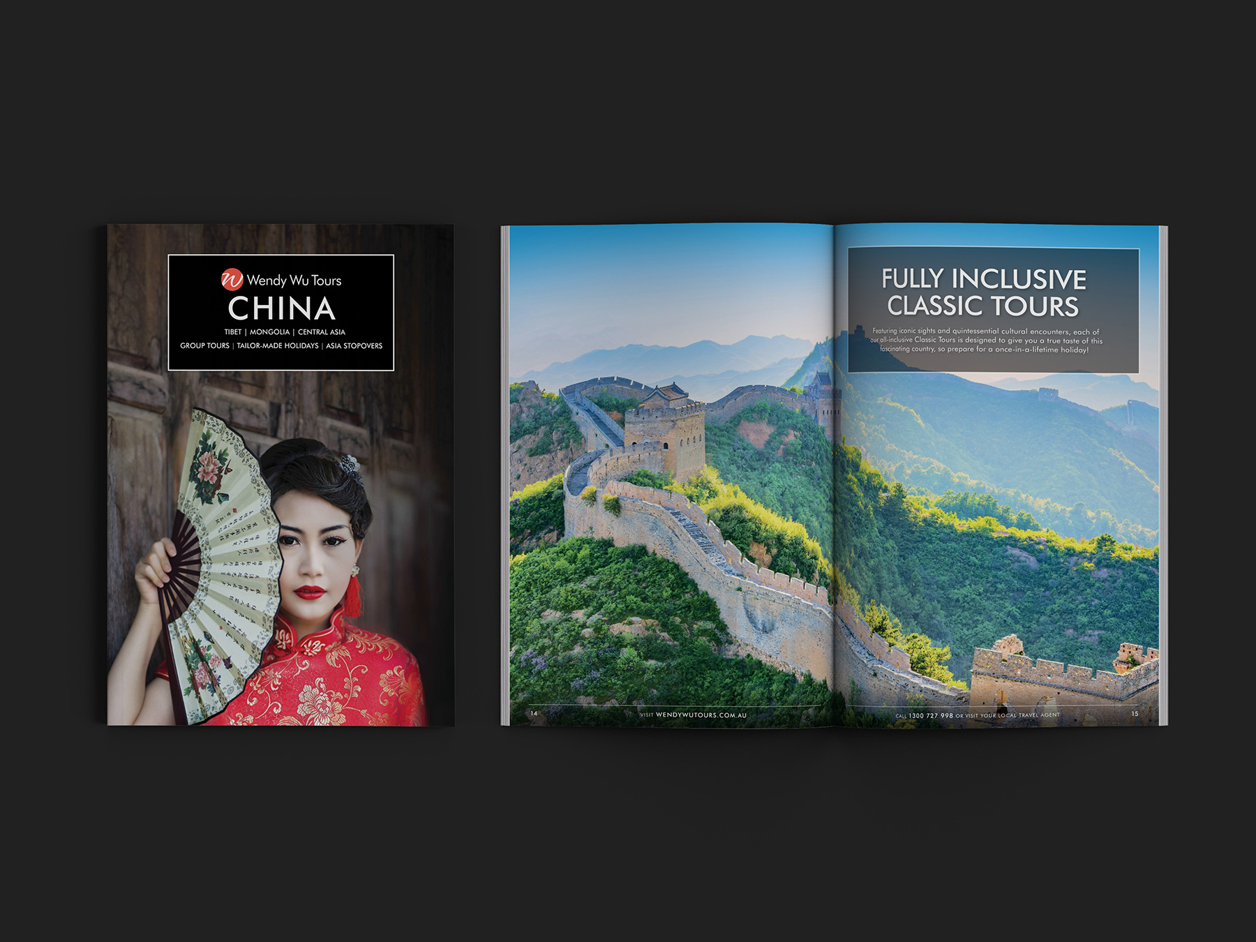 Wendy Wu China tour brochure design